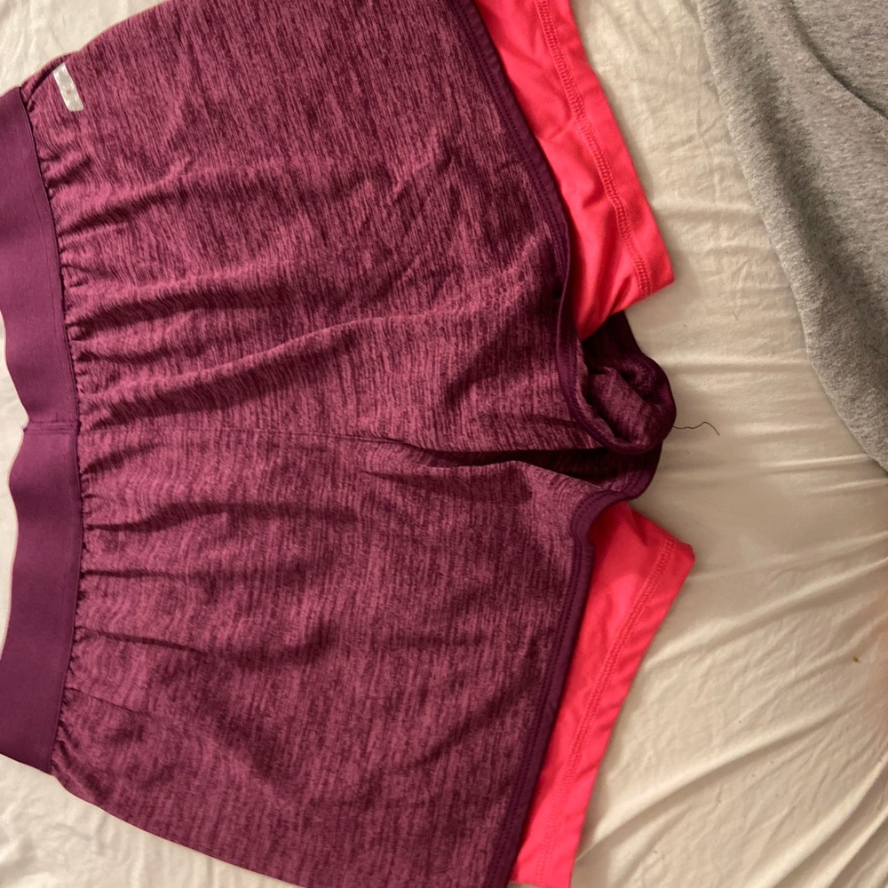 Purple athletic shorts